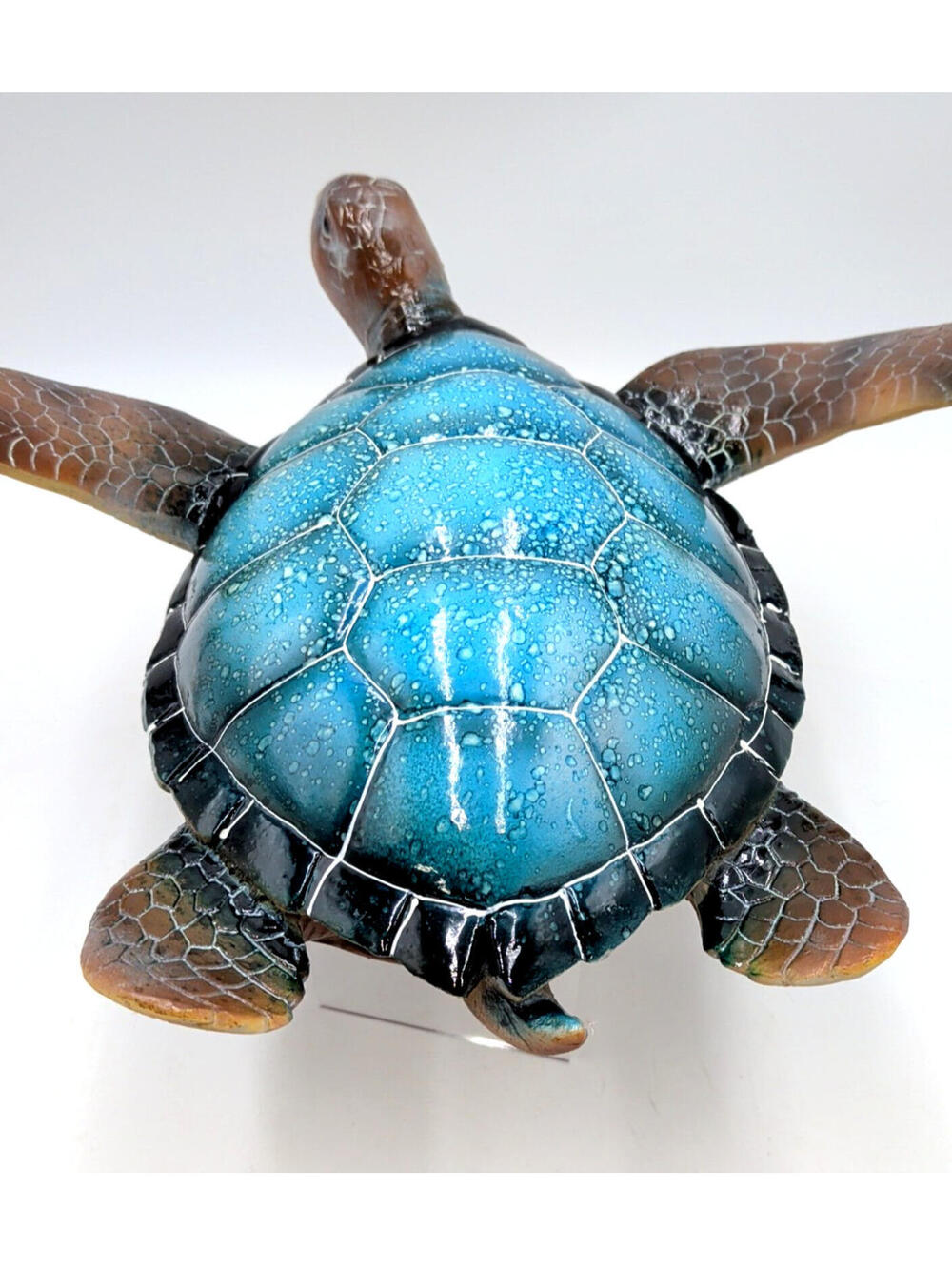 Design Toscano Blue Turquoise Aqua Sea Turtle Medium - Polyresin - 12" x 7" NEW - Picture 6 of 15